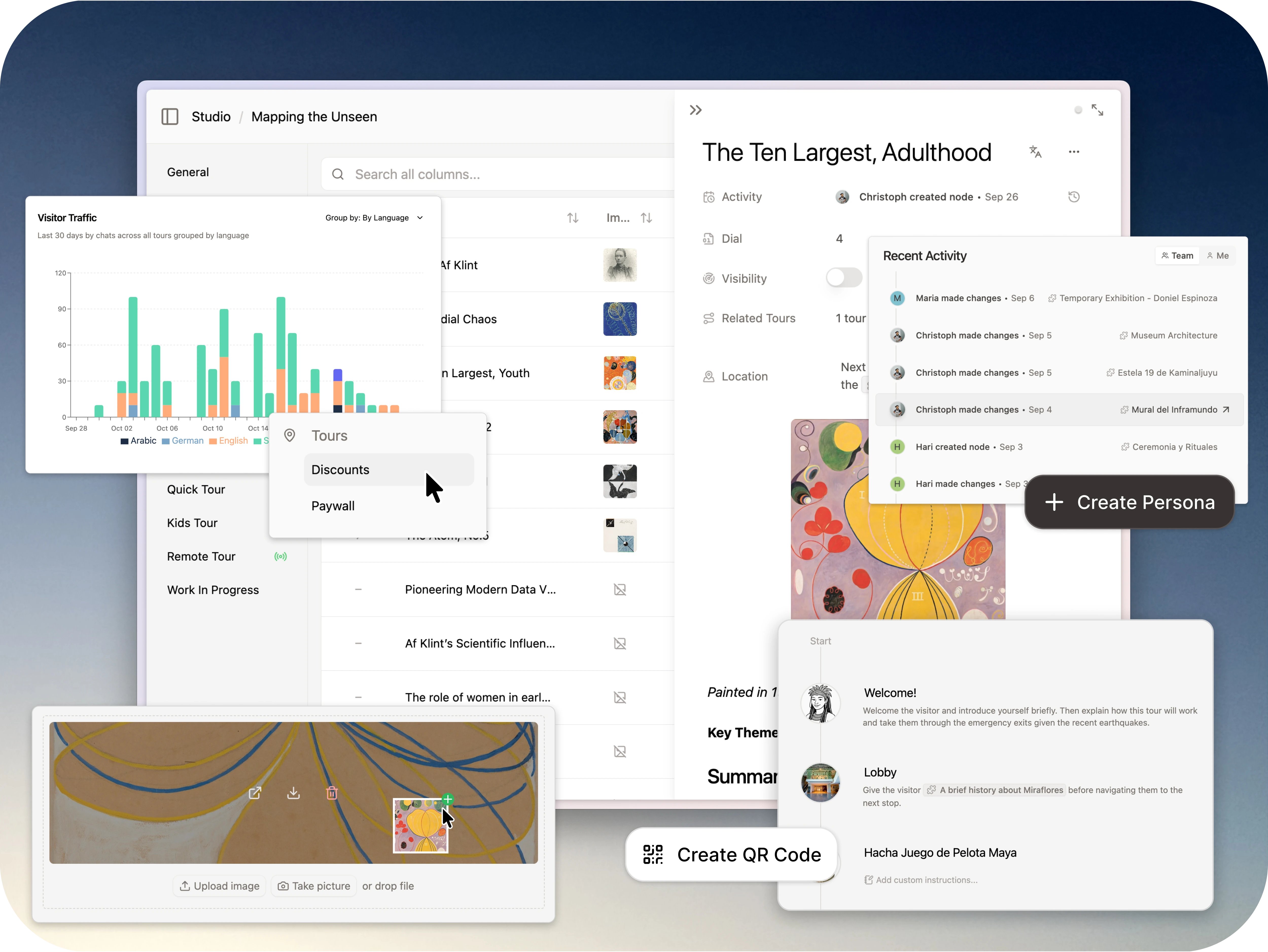 Musa Studio tour editor and content CMS